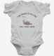 The Grass Is Calling and I Must Mow Funny white Infant Bodysuit