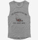 The Grass Is Calling and I Must Mow Funny grey Womens Muscle Tank