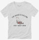 The Grass Is Calling and I Must Mow Funny white Womens V-Neck Tee