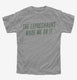 The Leprechauns Made Me Do It Funny grey Youth Tee
