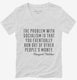 The Problem With Socialism Margaret Thatcher Quote white Womens V-Neck Tee