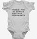 There is A Fine Line Between Numerator and Denominator Funny Math white Infant Bodysuit