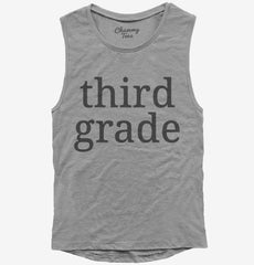 Third Grade Back To School Womens Muscle Tank