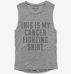This Is My Cancer Fighting Shirt Womens Muscle Tank