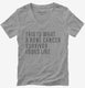This Is What A Bone Cancer Survivor Looks Like grey Womens V-Neck Tee