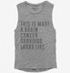 This Is What A Brain Cancer Survivor Looks Like grey Womens Muscle Tank