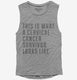 This Is What A Cervical Cancer Survivor Looks Like grey Womens Muscle Tank