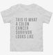 This Is What A Colon Cancer Survivor Looks Like white Toddler Tee