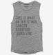 This Is What A Intestinal Cancer Survivor Looks Like grey Womens Muscle Tank