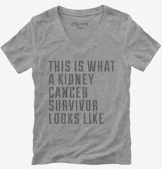 This Is What A Kidney Cancer Survivor Looks Like Womens V-Neck Shirt