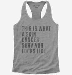 This Is What A Skin Cancer Survivor Looks Like Womens Racerback Tank