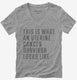 This Is What A Uterine Cancer Survivor Looks Like grey Womens V-Neck Tee