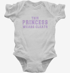 This Princess Wears Cleats Baby Bodysuit