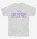 This Princess Wears Cleats white Youth Tee