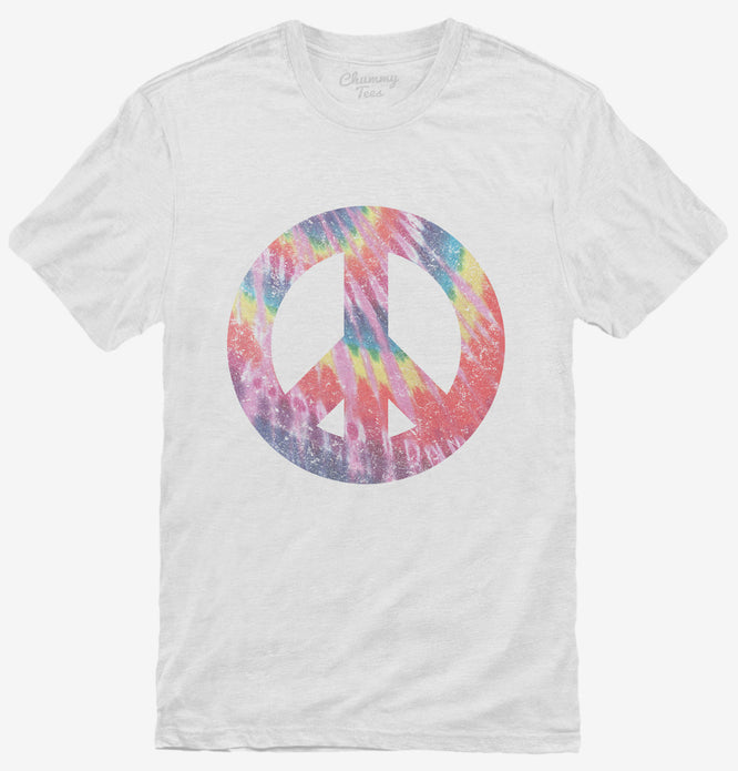 Tie Dye Peace Sign Tie Dyed Hippie T-Shirt