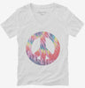 Tie Dye Peace Sign Tie Dyed Hippie Womens Vneck Shirt 666x695.jpg?v=1700452771