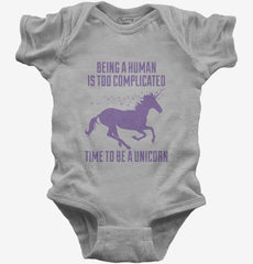 Time To Be A Unicorn Baby Bodysuit