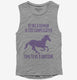Time To Be A Unicorn grey Womens Muscle Tank