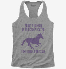 Time To Be A Unicorn Womens Racerback Tank