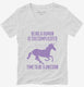 Time To Be A Unicorn white Womens V-Neck Tee
