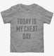Today Is My Cheat Day grey Toddler Tee