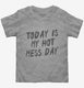 Today Is My Hot Mess Day grey Toddler Tee