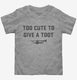 Too Cute to Give a Toot  Toddler Tee