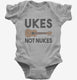 Ukes Not Nukes Funny Ukulele  Infant Bodysuit