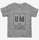 Um The Element Of Confusion Funny Chemistry grey Toddler Tee