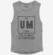 Um The Element Of Confusion Funny Chemistry grey Womens Muscle Tank