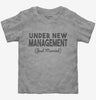 Under New Management Just Married Wedding Bridal Party Toddler