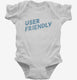 User Friendly white Infant Bodysuit