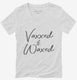 Vaxxed and Waxed Funny Vaccinated white Womens V-Neck Tee