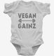 Vegan Gainz white Infant Bodysuit