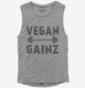 Vegan Gainz grey Womens Muscle Tank