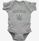 Vegetarian Marijuana Leaf Weed Smoker  Infant Bodysuit