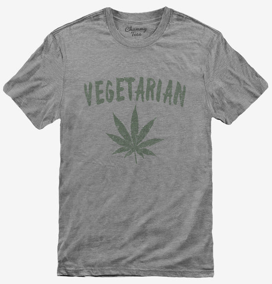 Vegetarian Marijuana Leaf Weed Smoker T-Shirt