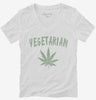 Vegetarian Marijuana Leaf Weed Smoker Womens Vneck Shirt 666x695.jpg?v=1700453185