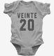 Veinte Cumpleanos grey Infant Bodysuit