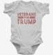 Veterans For Trump white Infant Bodysuit