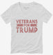 Veterans For Trump white Womens V-Neck Tee