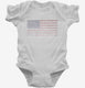 Vintage American Flag white Infant Bodysuit