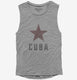 Vintage Cuba grey Womens Muscle Tank