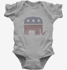 Vintage Republican Elephant Election Baby Bodysuit