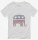 Vintage Republican Elephant Election white Womens V-Neck Tee