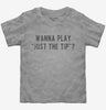 Wanna Play Just The Tip Toddler Tshirt 8aa72e01-30d6-4fd0-8a5a-a94d2c590cc3 666x695.jpg?v=1700588817