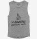 Warning Contains Nuts Funny Church Atheist Belief  Womens Muscle Tank