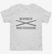 Weapons Of Mass Percussion Drum Sticks white Toddler Tee