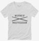 Weapons Of Mass Percussion Drum Sticks white Womens V-Neck Tee