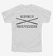 Weapons Of Mass Percussion Drum Sticks white Youth Tee